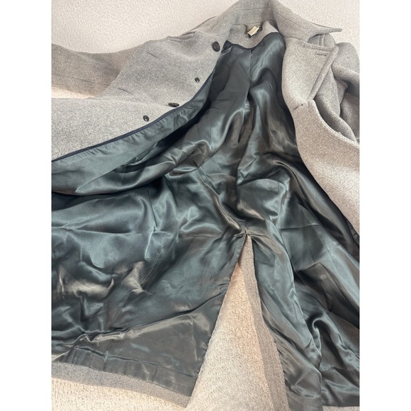 J Crew‎ Coat Womens 0 Gray Wool Blend Double Breasted Belted Peacoat Classic - Picture 7 of 8